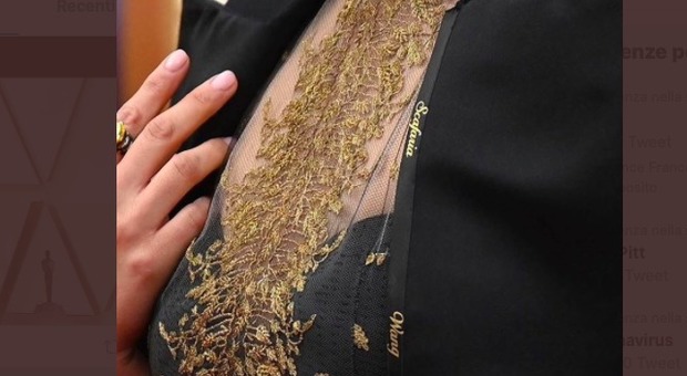 Registe discriminate agli Oscar, la protesta di Nathalie Portman ricamata in oro sul suo mantello