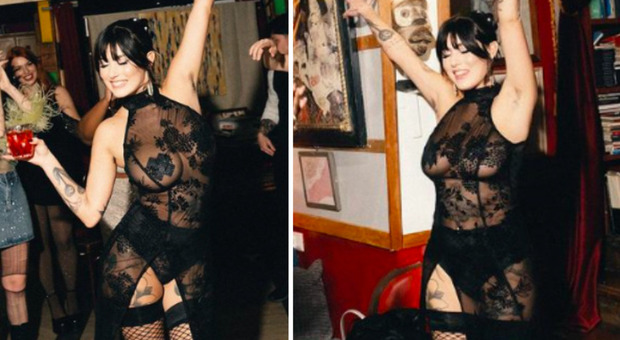 Giorgia Soleri: «L'outfit del mio compleanno meritava un post». Pioggia di like per il vestito di pizzo (comprato in un sexy shop)