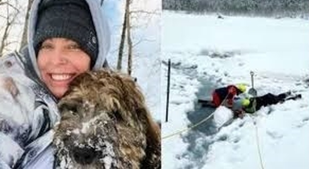 Donna si tuffa in un fiume ghiacciato per salvare il cane e i due muoiono abbracciati