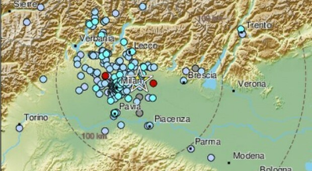 Terremoto a Bergamo, scossa avvertita anche a Milano e dintorni. Magnitudo 4.4. Gente in strada