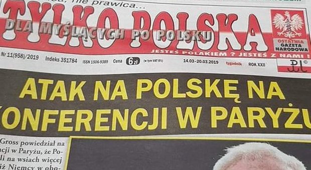 «Come riconoscere un ebreo», il titolo choc in prima pagina sul quotidiano polacco di estrema destra