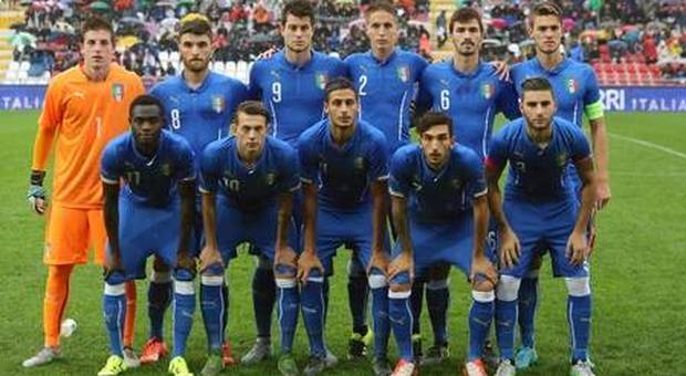 L'Italia under 21 allo stadio Menti di Vicenza nel 2015