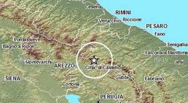 Terremoto nel Pesarese poco prima dell'alba scossa di magnitudo 3.5