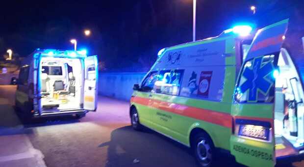 Le ambulanze che hanno portato da Sant'Egidio al Santa Maria della Misericordia le dottoresse ferite in Giordania