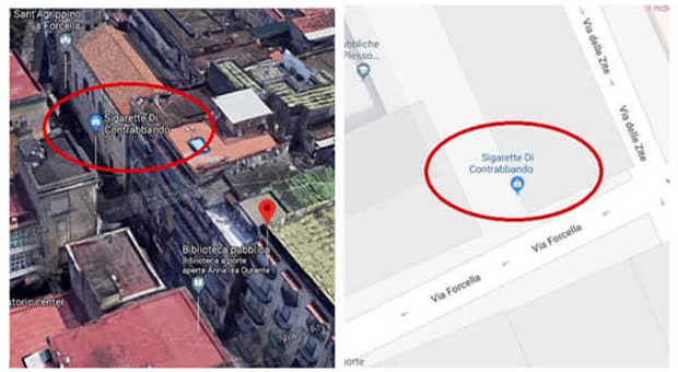 «Sigarette di contrabbando», Google Maps porta a Forcella
