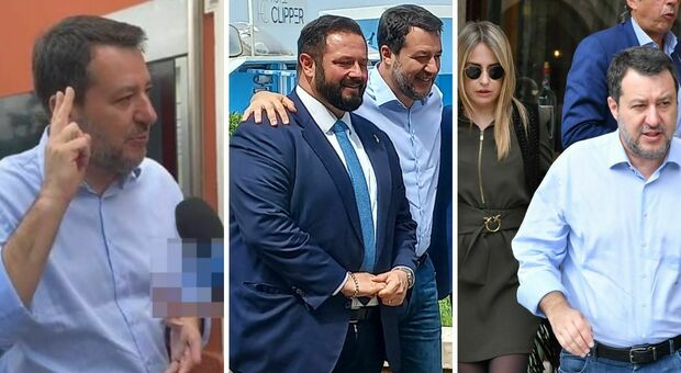 Il ministro Salvini nelle Marche: tappa ad Ascoli e Pesaro, con fuoriprogramma alla stazione di Sforzacosta