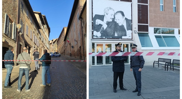 Allarme bomba nei tribunali di Urbino e in quello di Pesaro. Chiusa via Raffaello (per la foto si ringrazia il Ducato)