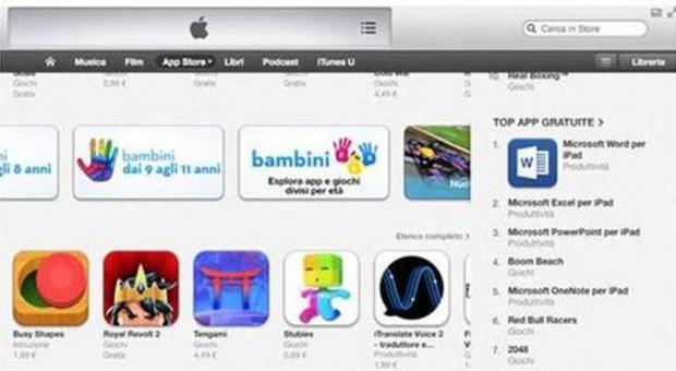 Office su iPad , in pochi giorni al top della classifica delle app più scaricate