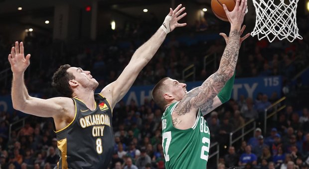 Nba, Gallinari fa 24 ma non basta: Oklahoma battuti dai Celtics