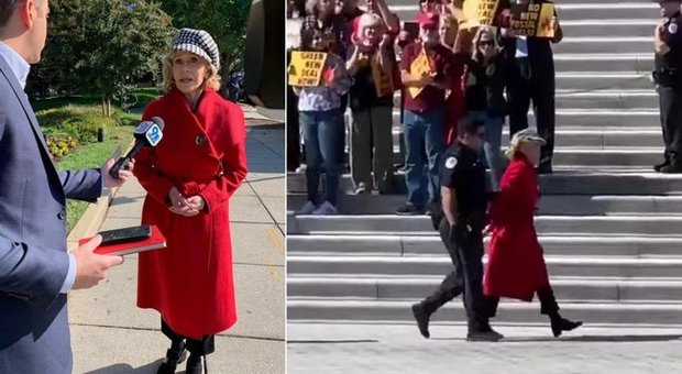 Jane Fonda arrestata a Washington durante protesta per il clima