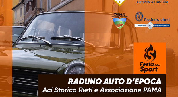 Festa dello sport, ci sarà anche l'Automobile club di Rieti con le proprie auto d'epoca