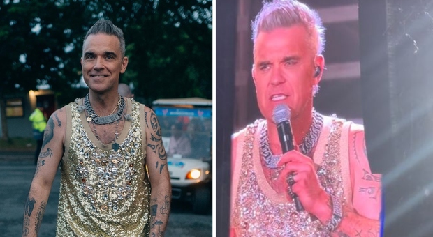 Robbie Williams senza fiato, costretto a fermare il concerto: «Sono le conseguenze del long Covid, sono fott**o»