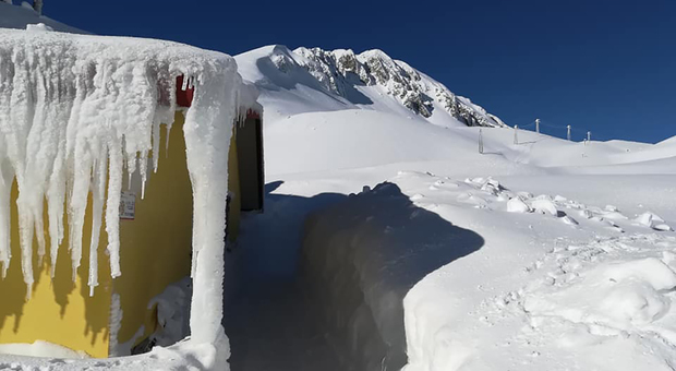 Slavina al Terminillo in località Rialto: né persone, né mezzi sono finiti sotto la neve