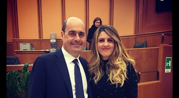 Il presidente della Regione Lazio, Nicola Zingaretti, con l'assessore Alessandra Troncarelli