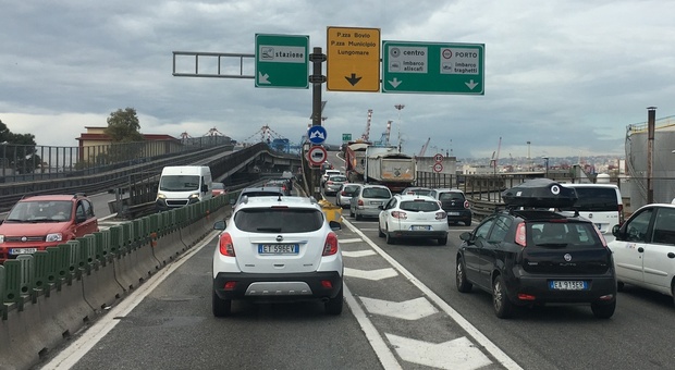 L'ingresso a Napoli dell'Autostrada Napoli-Pompei-Salerno
