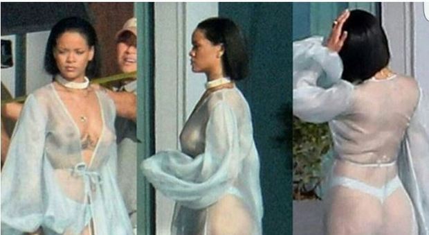 Rihanna nuda sotto la vestaglia nel nuovo video