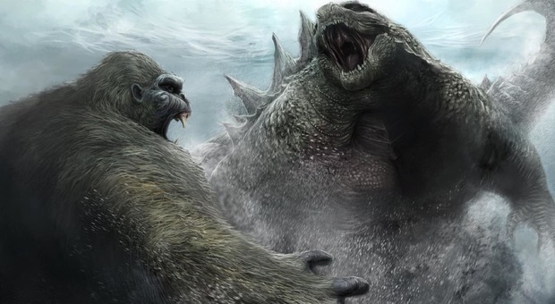 Una scena di "Godzilla vs. Kong"