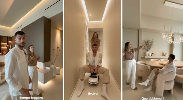Beatrice Valli e Marco Fantini mostrano gli interni della nuova casa da milioni di euro