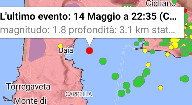 Campi Flegrei, scossa di terremoto a mare: epicentro nel golfo di Pozzuoli