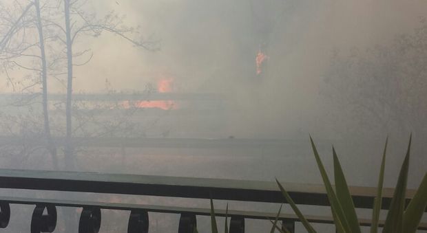 Roma, grosso incendio a Bellegra: fiamme lambiscono case, residenti in fuga