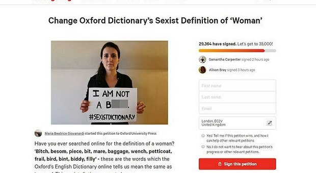 L'Oxford English Dictionary modifica la definizione di donna dopo le accuse i sessimo