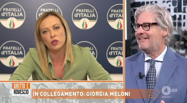 Giorgia Meloni e Paolo Del Debbio