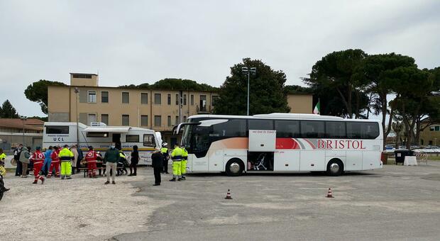 L'arrivo dei primi profughi all'ex ospedale di Monselice