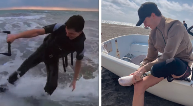Matteo Mariotti torna fare wakesurf (con la protesi alla gamba): «La vita è troppo bella». Le immagini sui social