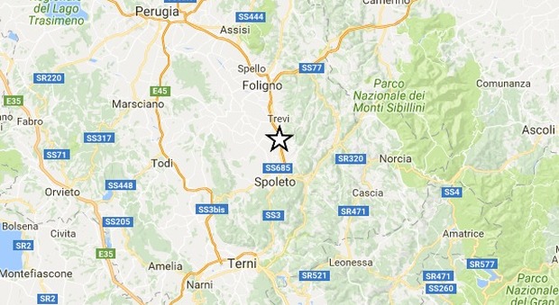 Terremoto nella notte in Umbria: scossa di magnitudo 4.1