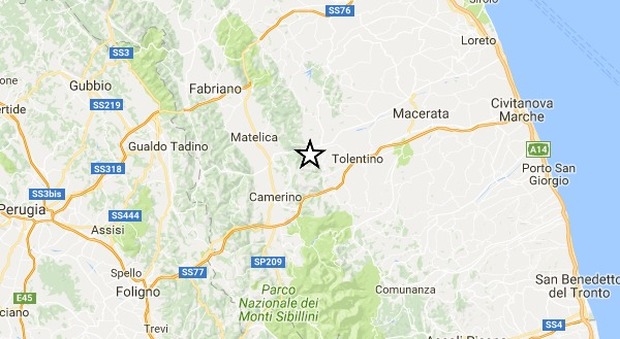 Terremoto, sette scosse nella notte: la più forte tra Camerino e Tolentino