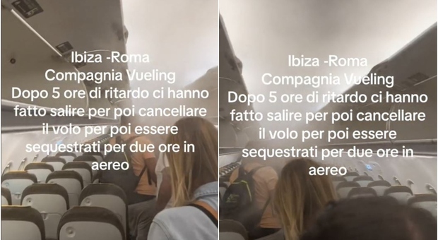 Volo Ibiza-Roma da incubo. «Sequestrati per due ore in aereo dopo 7 ore di ritardo, poi Vueling ci ha fatto scendere»