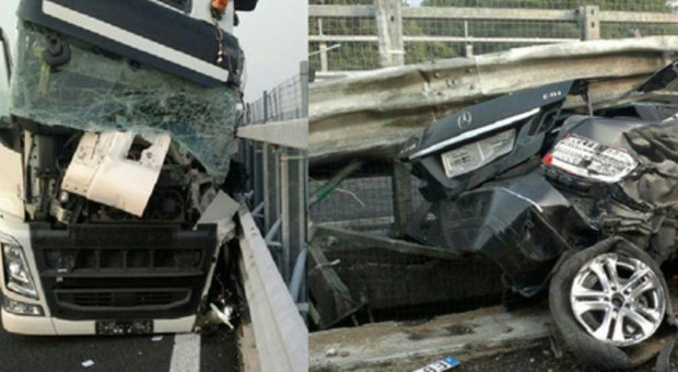 Mercedes contro Tir, il camionista muore sbalzato, ferito automobilista