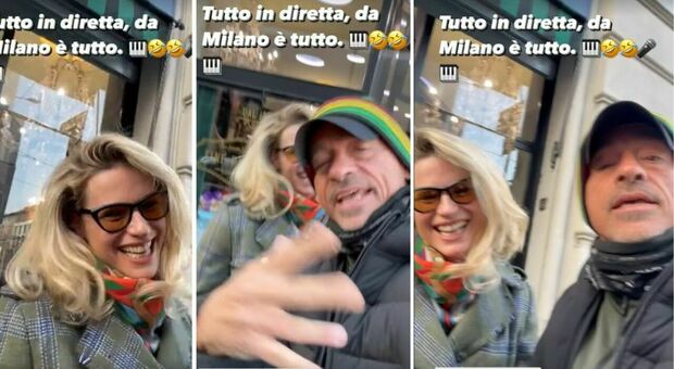 Michelle Hunziker ed Eros Ramazzotti insieme, il video per le strade di Milano: «Grazie di esistere...»