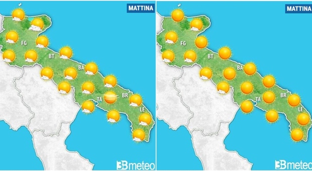 Puglia tempo instabile (e possibili piogge), ma nel fine settimana splende il sole. Le previsioni meteo