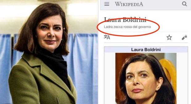 Laura Boldrini "ladra zecca rossa", su Wikipedia gli insulti choc (poi rimossi)