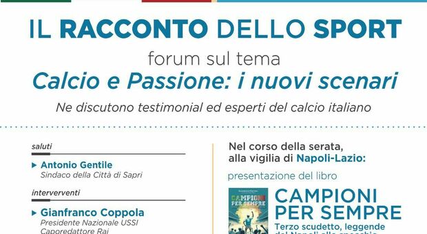 La locandina dell'evento di sabato 2 settembre a Sapri: presentazione del libro di Gianfranco Coppola