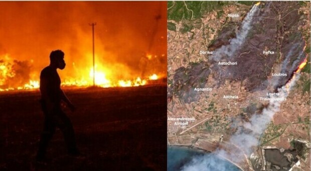 Grecia, l'incendio «più vasto d'Europa» prosegue da quasi due settimane: l'Ue ha inviato 11 aerei e due elicotteri anticendio