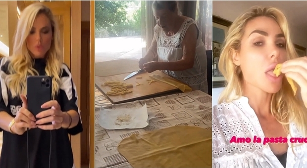 Ilary Blasi, week end di relax: dalla maglia bianconera alle fettuccine di nonna