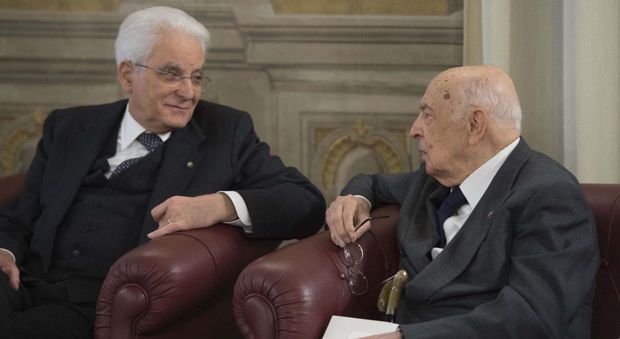 Sergio Mattarella con Giorgio Napolitano