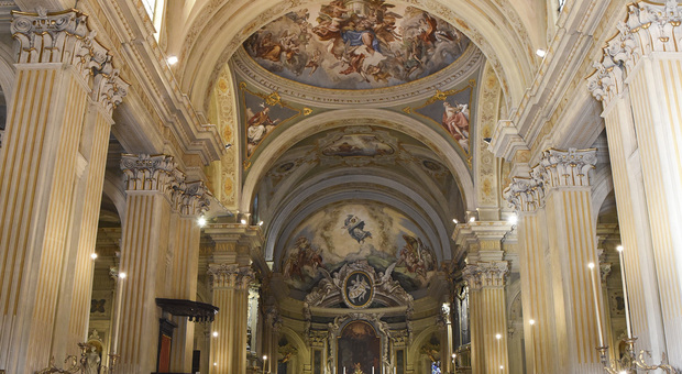 La navata centrale di Santa Sofia a Lendinara dopo il restauro