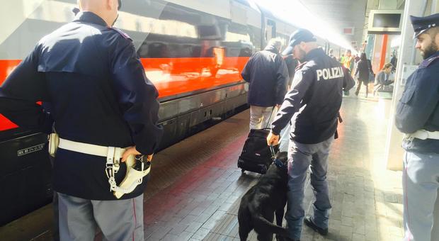 I due corrieri della droga sono stati bloccati dalla Polizia ferroviaria: erano diretti a Venezia su un Frecciarossa