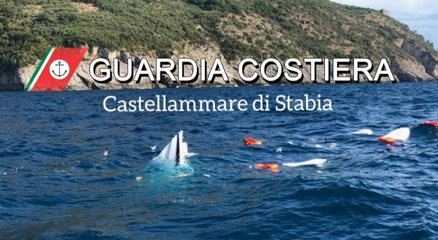 Barca a picco a Massa Lubrense: la Guardia costiera salva nove persone