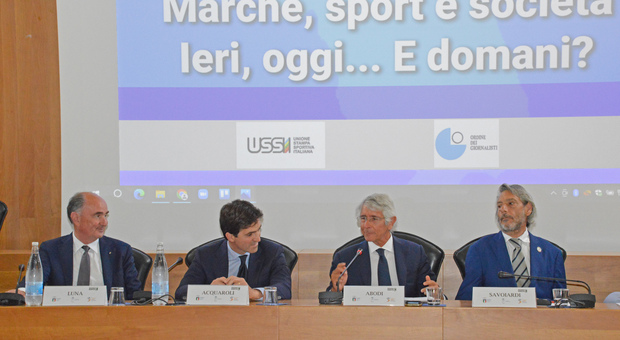 Il ministro Abodi ad Ancona ospite in Regione: «Lo sport è inclusione sociale»