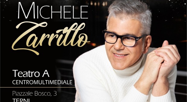 Michele Zarrillo a Terni per il concerto di Natale, l'evento il 20 dicembre al Centro multimediale