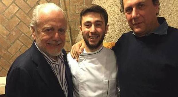 De Laurentiis festeggia il primato nel ristorante di Ciro Oliva alla Sanità