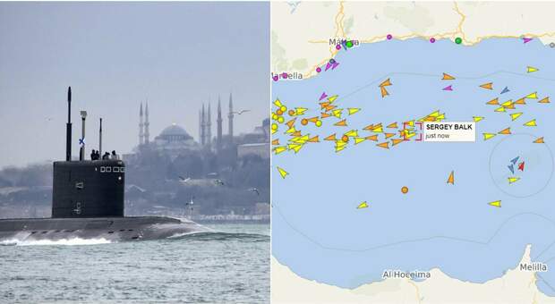 Il sottomarino russo Kilo (armato con missili Kalibr) entra nel Mediterraneo: la Nato lo "scorta" da vicino