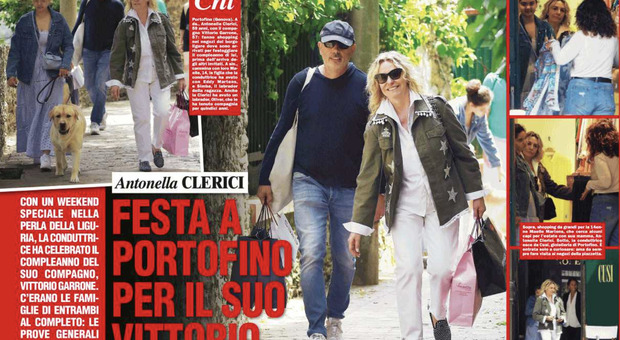 Antonella Clerici e Vittorio Garrone si sposano? Il weekend a Portofino con tutta la famiglia (allargata)