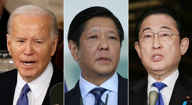 Joe Biden, Fumio Kishida e e Ferdinand Marcos Junior