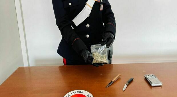 Rieti, giovane trovato con 10 grammi di marijuana: arrestato dai carabinieri