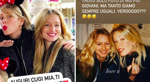 Alessia Marcuzzi festeggia il compleanno della cugina: «Solo foto da giovani... ma tanto siamo sempre uguali, vero?»